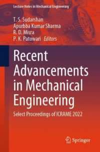 Recent Advancements in Mechanical Engineering : Select Proceedings of ICRAME 2022 (Lecture Notes in Mechanical Engineering)