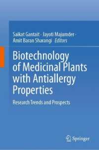 Biotechnology of Medicinal Plants with Antiallergy Properties : Research Trends and Prospects