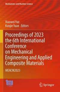 Proceedings of 2023 the 6th International Conference on Mechanical Engineering and Applied Composite Materials : MEACM2023 (Mechanisms and Machine Science)