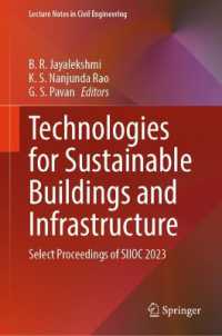 Technologies for Sustainable Buildings and Infrastructure : Select Proceedings of SIIOC 2023 (Lecture Notes in Civil Engineering) （2024）