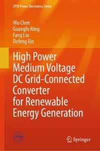 High Power Medium Voltage DC Grid-connected Converter for Renewable Energy Generation (Cpss Power Electronics Series)