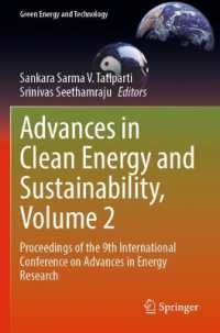 Advances in Clean Energy and Sustainability, Volume 2 : Proceedings of the 9th International Conference on Advances in Energy Research (Green Energy and Technology)