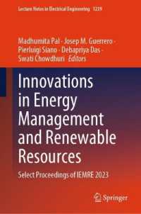 Innovations in Energy Management and Renewable Resources : Select Proceedings of IEMRE 2023 (Lecture Notes in Electrical Engineering) （2024）