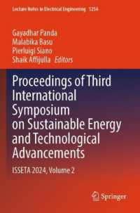 Proceedings of Third International Symposium on Sustainable Energy and Technological Advancements : ISSETA 2024, Volume 2 (Lecture Notes in Electrical Engineering)