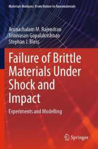 Failure of Brittle Materials under Shock and Impact : Experiments and Modelling (Materials Horizons: From Nature to Nanomaterials)