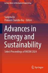 Advances in Energy and Sustainability : Select Proceedings of INCOM 2024 (Lecture Notes in Mechanical Engineering)