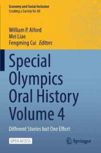 Special Olympics Oral History Volume 4 : Different Stories but One Effort (Economy and Social Inclusion)