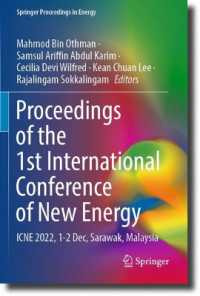 Proceedings of the 1st International Conference of New Energy : ICNE 2022, 1-2 Dec, Sarawak, Malaysia (Springer Proceedings in Energy)