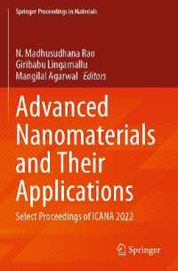 Advanced Nanomaterials and Their Applications : Select Proceedings of ICANA 2022 (Springer Proceedings in Materials)
