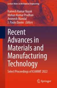Recent Advances in Materials and Manufacturing Technology : Select Proceedings of ICAMMT 2022 (Lecture Notes in Mechanical Engineering)