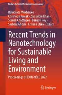 Recent Trends in Nanotechnology for Sustainable Living and Environment : Proceedings of ICON-NSLE 2022 (Lecture Notes in Mechanical Engineering)