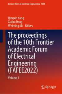 The proceedings of the 10th Frontier Academic Forum of Electrical Engineering (FAFEE2022) : Volume I (Lecture Notes in Electrical Engineering)