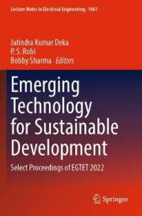Emerging Technology for Sustainable Development : Select Proceedings of EGTET 2022 (Lecture Notes in Electrical Engineering)