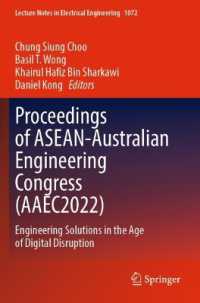 Proceedings of ASEAN-Australian Engineering Congress (AAEC2022) : Engineering Solutions in the Age of Digital Disruption (Lecture Notes in Electrical Engineering)