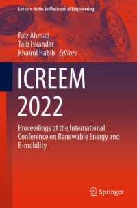ICREEM 2022 : Proceedings of the International Conference on Renewable Energy and E-mobility (Lecture Notes in Mechanical Engineering)