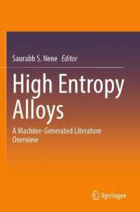 High Entropy Alloys : A Machine-Generated Literature Overview