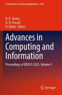 Advances in Computing and Information : Proceedings of ERCICA 2023, Volume 1 (Lecture Notes in Electrical Engineering)