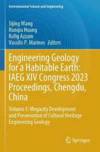Engineering Geology for a Habitable Earth: IAEG XIV Congress 2023 Proceedings, Chengdu, China : Volume 5: Megacity Development and Preservation of Cultural Heritage Engineering Geology (Environmental Science and Engineering)