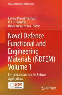 Novel Defence Functional and Engineering Materials (NDFEM) Volume 1 : Functional Materials for Defence Applications (Indian Institute of Metals Series)