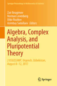 Algebra, Complex Analysis, and Pluripotential Theory : 2 USUZCAMP, Urgench, Uzbekistan, August 8-12, 2017 (Springer Proceedings in Mathematics & Statistics)