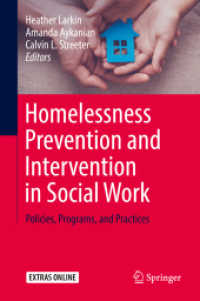 Homelessness Prevention and Intervention in Social Work : Policies, Programs, and Practices