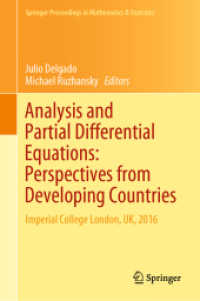 Analysis and Partial Differential Equations: Perspectives from Developing Countries : Imperial College London, UK, 2016 (Springer Proceedings in Mathematics & Statistics)