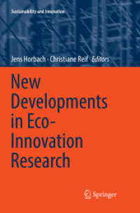 New Developments in Eco-Innovation Research (Sustainability and Innovation)