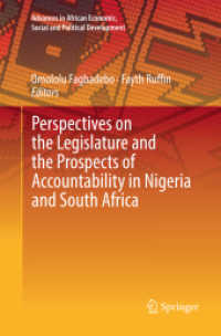 Perspectives on the Legislature and the Prospects of Accountability in Nigeria and South Africa (Advances in African Economic, Social and Political Development)