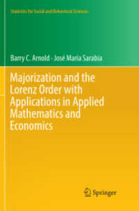 Majorization and the Lorenz Order with Applications in Applied Mathematics and Economics (Statistics for Social and Behavioral Sciences)