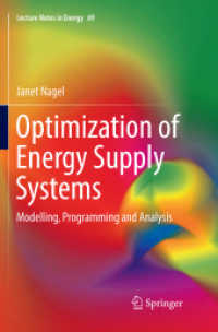 Optimization of Energy Supply Systems : Modelling, Programming and Analysis (Lecture Notes in Energy)