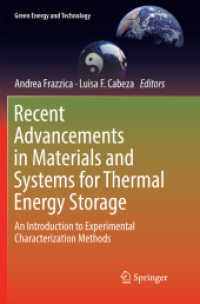 Recent Advancements in Materials and Systems for Thermal Energy Storage : An Introduction to Experimental Characterization Methods (Green Energy and Technology)
