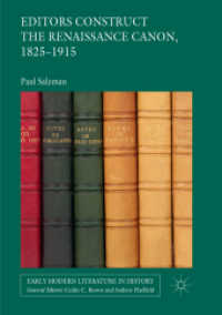 Editors Construct the Renaissance Canon, 1825-1915 (Early Modern Literature in History)