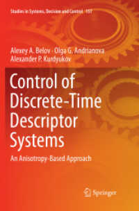 Control of Discrete-Time Descriptor Systems : An Anisotropy-Based Approach (Studies in Systems, Decision and Control)