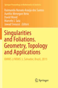 Singularities and Foliations. Geometry, Topology and Applications : BMMS 2/NBMS 3, Salvador, Brazil, 2015 (Springer Proceedings in Mathematics & Statistics)
