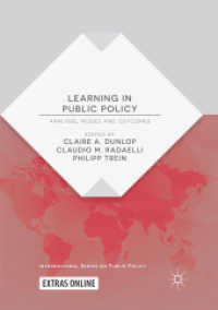 Learning in Public Policy : Analysis, Modes and Outcomes (International Series on Public Policy)
