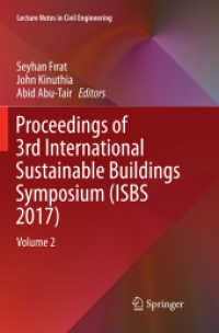 Proceedings of 3rd International Sustainable Buildings Symposium (ISBS 2017) : Volume 2 (Lecture Notes in Civil Engineering)