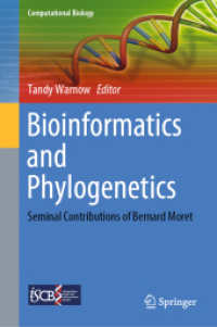 バイオインフォマティクス系統遺伝学<br>Bioinformatics and Phylogenetics : Seminal Contributions of Bernard Moret (Computational Biology)