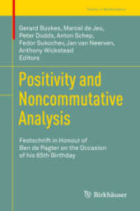 Positivity and Noncommutative Analysis : Festschrift in Honour of Ben de Pagter on the Occasion of his 65th Birthday (Trends in Mathematics)
