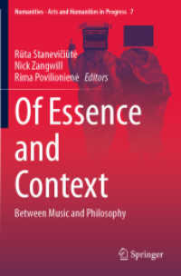 Of Essence and Context : Between Music and Philosophy (Numanities - Arts and Humanities in Progress)