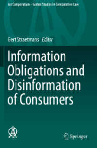 Information Obligations and Disinformation of Consumers (Ius Comparatum - Global Studies in Comparative Law)