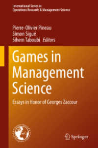 Games in Management Science : Essays in Honor of Georges Zaccour (International Series in Operations Research & Management Science)
