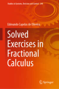 分数階微積分学問題・解答集（テキスト）<br>Solved Exercises in Fractional Calculus (Studies in Systems, Decision and Control)