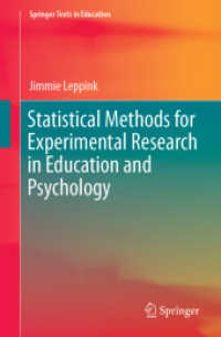 Statistical Methods for Experimental Research in Education and Psychology (Springer Texts in Education)
