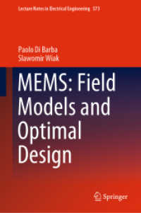 MEMS: Field Models and Optimal Design (Lecture Notes in Electrical Engineering)