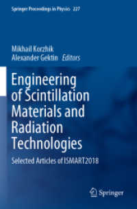 Engineering of Scintillation Materials and Radiation Technologies : Selected Articles of ISMART2018 (Springer Proceedings in Physics)