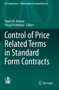 Control of Price Related Terms in Standard Form Contracts (Ius Comparatum - Global Studies in Comparative Law)