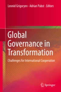 Global Governance in Transformation : Challenges for International Cooperation