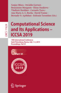 Computational Science and Its Applications - ICCSA 2019 : 19th International Conference, Saint Petersburg, Russia, July 1-4, 2019, Proceedings, Part VI (Theoretical Computer Science and General Issues)