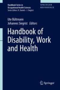 障害・仕事・健康ハンドブック<br>Handbook of Disability, Work and Health (Handbook of Disability, Work and Health)