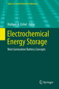 電気化学的エネルギー貯蔵：次世代電池の基礎（現代化学コレクション）<br>Electrochemical Energy Storage : Next Generation Battery Concepts (Topics in Current Chemistry Collections)